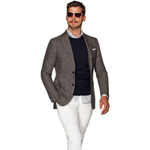 **NWT** SuitSupply Havana brown linen blazer 38R